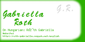 gabriella roth business card